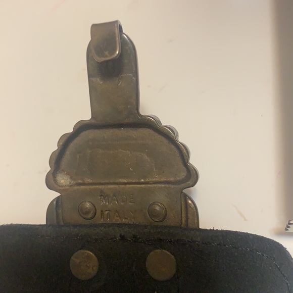 CUIR VERITABLE 35”. MADE IN FRANCE  BLACK LEA.BELT - Picture 13 of 13